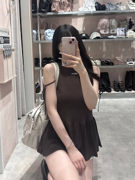 「Heather（ヘザー）のアイテム（パンツ）」を使った、HARUKIさん（レディース・157cm）の夏コーディネート