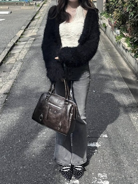 「Heather（ヘザー）のカップツキリブキャミ２　279752（キャミソール、ホワイト系）」を使った、HARUKIさん（レディース・157cm）の春コーディネート
