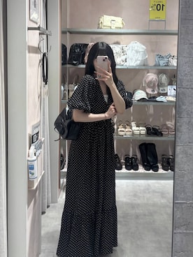 「Heather（ヘザー）のアイテム（バッグ）」を使った、HARUKIさん（レディース・157cm）の夏コーディネート