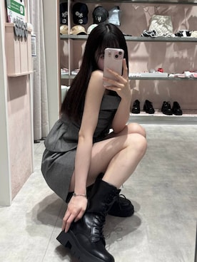 「Heather（ヘザー）のアイテム（バッグ）」を使った、HARUKIさん（レディース・157cm）の春コーディネート