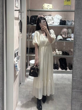 「Heather（ヘザー）のアイテム（バッグ）」を使った、HARUKIさん（レディース・157cm）の夏コーディネート