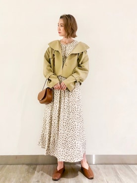 「秋先取りコーデ」｜「アイテム（トレンチコート）」を使った、ayaka.さん（レディース・162cm）の秋コーディネート