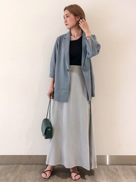 「COOLなこのコが仲間入り」｜「アイテム（ジャケット/アウター）」を使った、ayaka.さん（レディース・162cm）の夏コーディネート