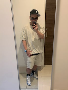 「FOG ESSENTIALS（エフオージーエッセンシャルズ）のアイテム（帽子）」を使った、marumaru736さん（メンズ・173cm）の夏コーディネート