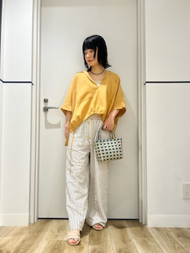 「URBAN RESEARCH Sonny Label（アーバンリサーチサニーレーベル）のアイテム（パンツ）」を使った、れお.* 𖥧⚘さん（レディース・158cm）の夏コーディネート