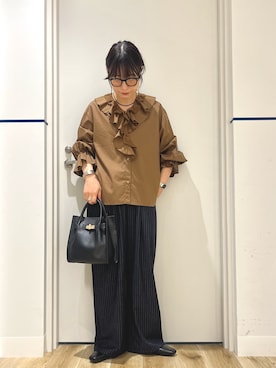 「RODE SKO（ロデスコ）のアイテム（シューズ）」を使った、れお.* 𖥧⚘さん（レディース・158cm）の秋コーディネート