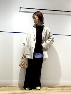「アイテム（その他アウター）」を使った、れおさん（レディース・158cm）の秋コーディネート