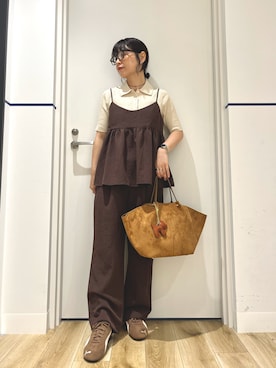 「大人ガーリー」｜れお.* 𖥧⚘さん（レディース・158cm）の秋コーディネート