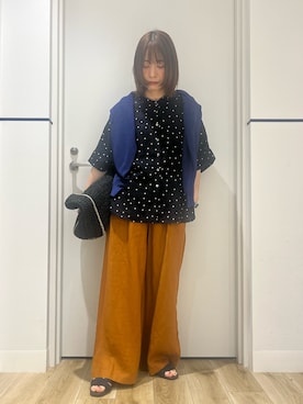 「FORK&SPOON（フォークアンドスプーン）のアイテム（トップス）」を使った、れお.* 𖥧⚘さん（レディース・158cm）の春コーディネート