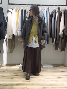 「URBAN RESEARCH DOORS（アーバンリサーチドアーズ）のアイテム（スカート）」を使った、れおさん（レディース・158cm）の秋コーディネート