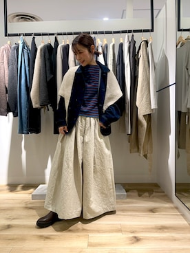 「かぐれ」｜「アイテム（デニムジャケット）」を使った、れおさん（レディース・158cm）の秋コーディネート