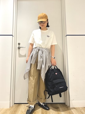 「アイテム（バックパック/リュック）」を使った、れお.* 𖥧⚘さん（レディース・158cm）の秋コーディネート