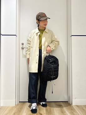 「FORK&SPOON（フォークアンドスプーン）のアイテム（シャツ/ブラウス）」を使った、れお.* 𖥧⚘さん（レディース・158cm）の秋コーディネート