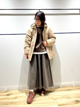 「SMELLY（スメリー）のアイテム」を使った、れお.* 𖥧⚘さん（レディース・158cm）の冬コーディネート