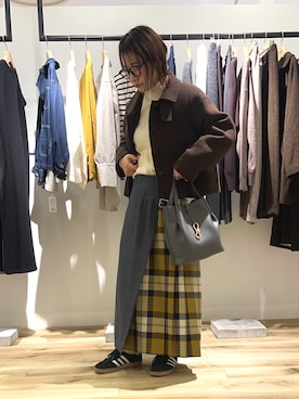 「アイテム（その他アウター）」を使った、れおさん（レディース・158cm）の秋コーディネート