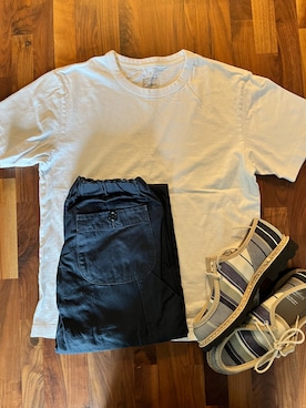 「orSlow（オアスロウ）のアイテム（パンツ）」を使った、lc60さん（メンズ・170cm）の春コーディネート