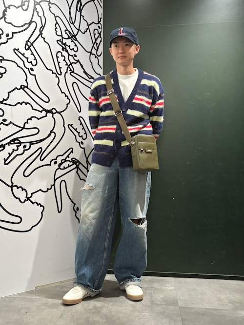 LACOSTE（ラコステ） カーディガン アルパカブレンドボーダーウール