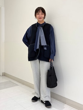 「SHIPS（シップス）のアイテム（ピアス（両耳用））」を使った、庭田さん（レディース・155cm）の秋コーディネート