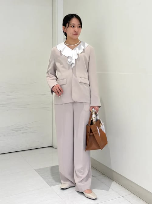 JILLSTUART ジョーゼットフリルカラーブラウス 手洗い可能〉ジョーゼット フリル カラー ブラウス（セレモニー対応可