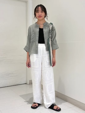 「SHIPS（シップス）のアイテム」を使った、庭田さん（レディース・155cm）の夏コーディネート