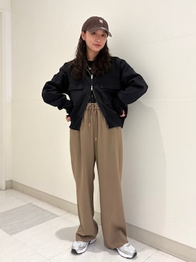 「アイテム（ブルゾン）」を使った、庭田さん（レディース・155cm）の秋コーディネート