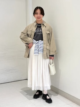 「Beau're（ヴュレ）のアイテム」を使った、庭田さん（レディース・155cm）の春コーディネート