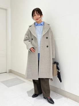 「アイテム（バンダナ/スカーフ）」を使った、庭田さん（レディース・155cm）の秋コーディネート