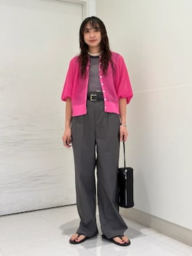 「MILLER（ミラー）のアイテム」を使った、庭田さん（レディース・155cm）の夏コーディネート