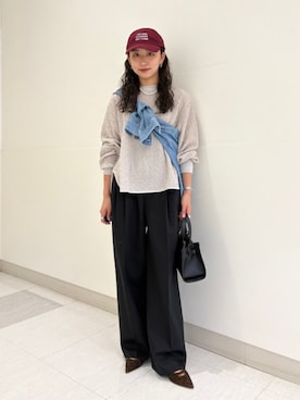 「アイテム（シャツ/ブラウス）」を使った、庭田さん（レディース・155cm）の秋コーディネート