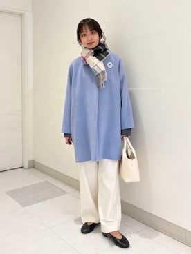 「アイテム（ブローチ/コサージュ）」を使った、庭田さん（レディース・155cm）の秋コーディネート