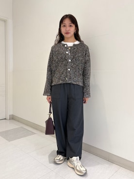 「SHIPS（シップス）のアイテム（ピアス（両耳用））」を使った、庭田さん（レディース・155cm）の秋コーディネート