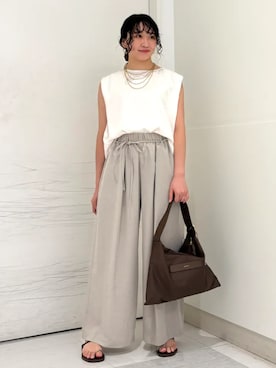 「SHIPS（シップス）のアイテム」を使った、庭田さん（レディース・155cm）の夏コーディネート