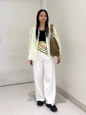 「MILLER（ミラー）のアイテム」を使った、庭田さん（レディース・155cm）の春コーディネート