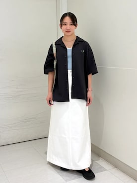 「SHAKA（シャカ）のアイテム」を使った、庭田さん（レディース・155cm）の春コーディネート