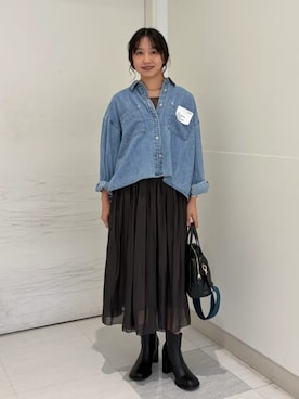 「Beau're（ヴュレ）のアイテム」を使った、庭田さん（レディース・155cm）の秋コーディネート