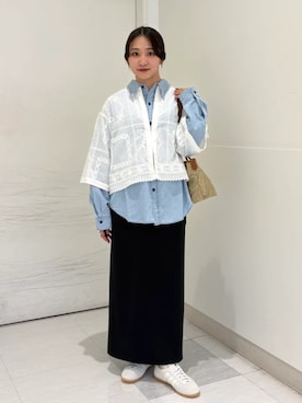 「SHIPS（シップス）のアイテム」を使った、庭田さん（レディース・155cm）の春コーディネート