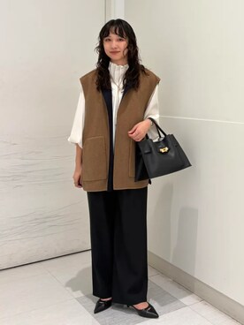 「SOAC（ソーク）のアイテム」を使った、庭田さん（レディース・155cm）の秋コーディネート