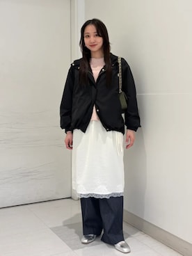 「チェーンバッグ」｜庭田さん（レディース・155cm）の春コーディネート