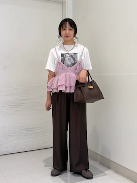 「SOAC（ソーク）のアイテム」を使った、庭田さん（レディース・155cm）の夏コーディネート