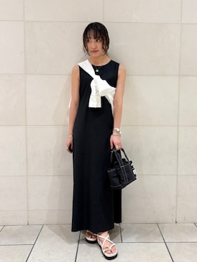 「アイテム（トートバッグ）」を使った、庭田さん（レディース・155cm）の夏コーディネート
