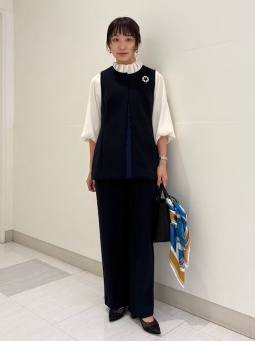 ccc　翌日発送　黒　36 一部WEB限定】〈手洗い可能〉ヴィンテージ サテン ネック ギャザー