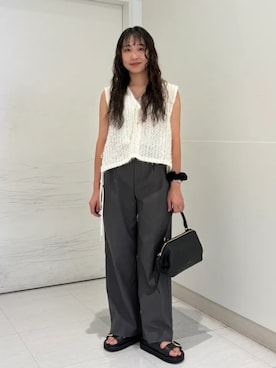 「SHIPS（シップス）のアイテム（アクセサリー）」を使った、庭田さん（レディース・155cm）の夏コーディネート