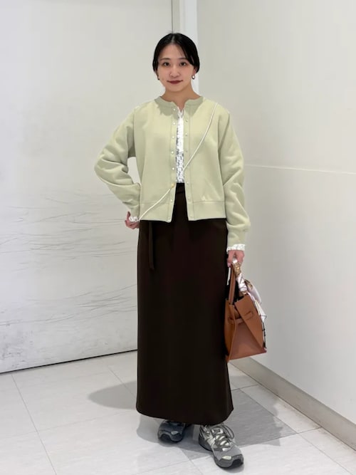 ボロス　土地12枚セット 堀田茜×SHIPS:〈手洗い可能〉ベルト 付き ジョーゼット スカート