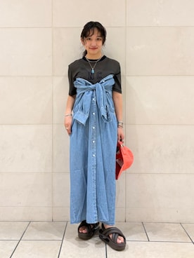 「SHIPS（シップス）のアイテム」を使った、庭田さん（レディース・155cm）の夏コーディネート