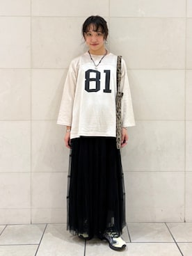 「SHIPS（シップス）のアイテム」を使った、庭田さん（レディース・155cm）の夏コーディネート