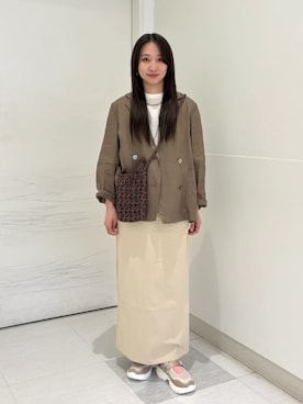 「SHIPS（シップス）のアイテム（トップス）」を使った、庭田さん（レディース・155cm）の春コーディネート