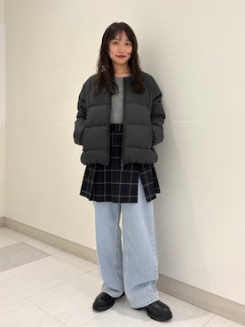 「Pyrenex（ピレネックス）のアイテム」を使った、庭田さん（レディース・155cm）の秋コーディネート