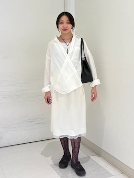 「MARCOMONDE（マルコモンド）のアイテム」を使った、庭田さん（レディース・155cm）の春コーディネート