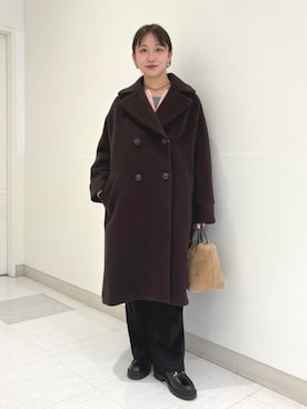 「SHIPS（シップス）のアイテム（ピアス（両耳用））」を使った、庭田さん（レディース・155cm）の秋コーディネート