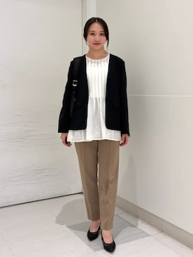 「SHIPS（シップス）のアイテム」を使った、庭田さん（レディース・155cm）の春コーディネート